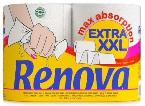 Toalla de Papel Maxiabsorpt Extra XXL (2 Rollos) RENOVA - Imagen 1