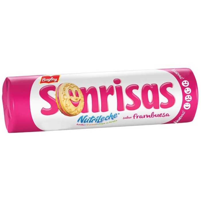 Galletas Rellenas de Sabor Frambuesa (108 gr) SONRISAS - Imagen 1