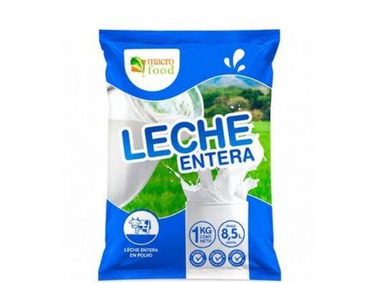 Leche en Polvo Entera al 26% (1 kg) MACROFOOD