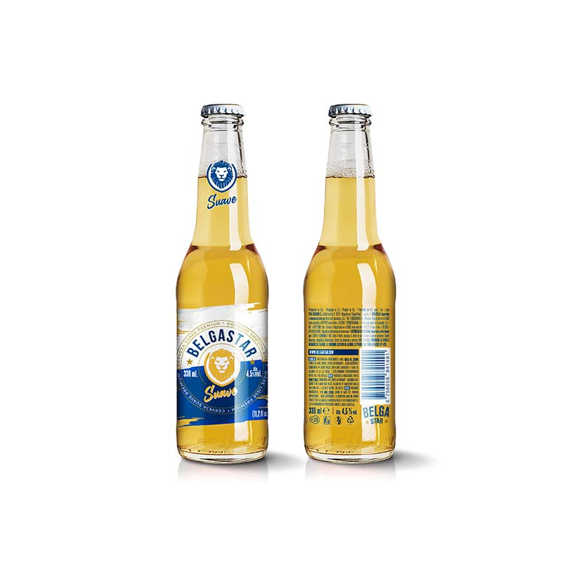 Cerveza Belgastar Suave 4.5%  Botella 33cl - Imagen 1