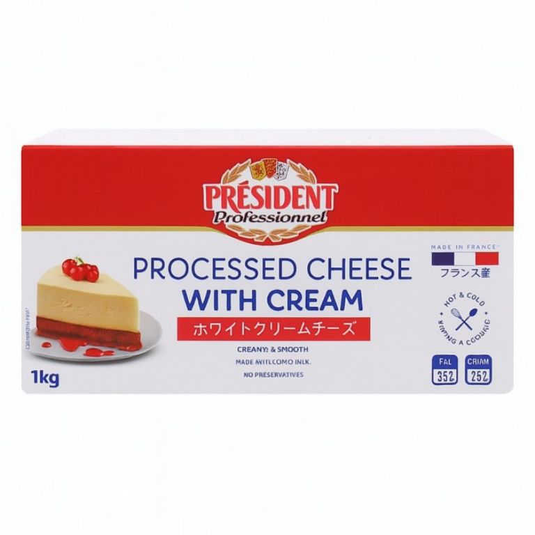 Queso Blanco Procesado 70% (1kg) PRESIDENT - Imagen 1