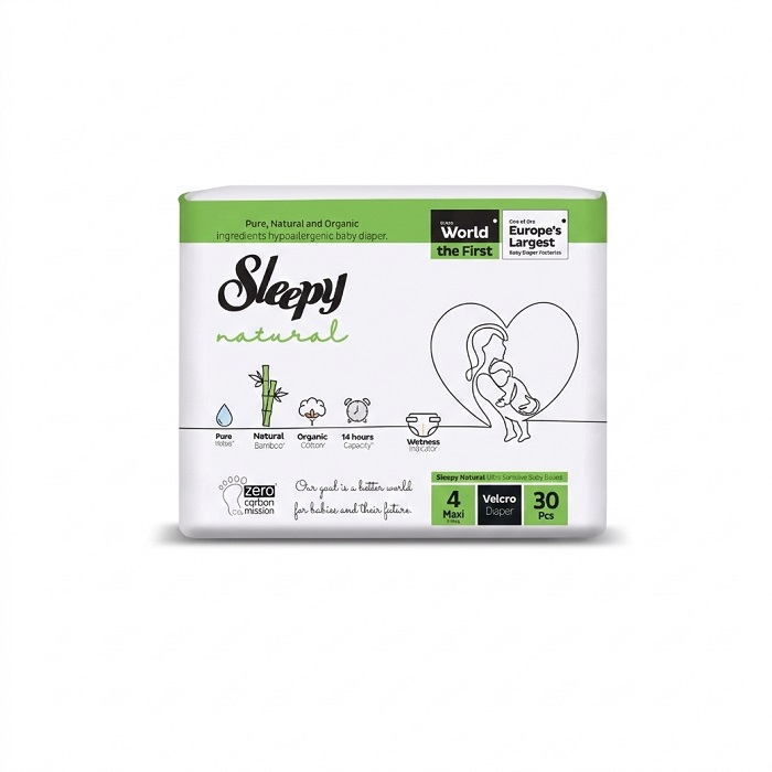 Pañal Sleepy Natural Organic Etapa 4 Maxi (30 Uds) - Imagen 1