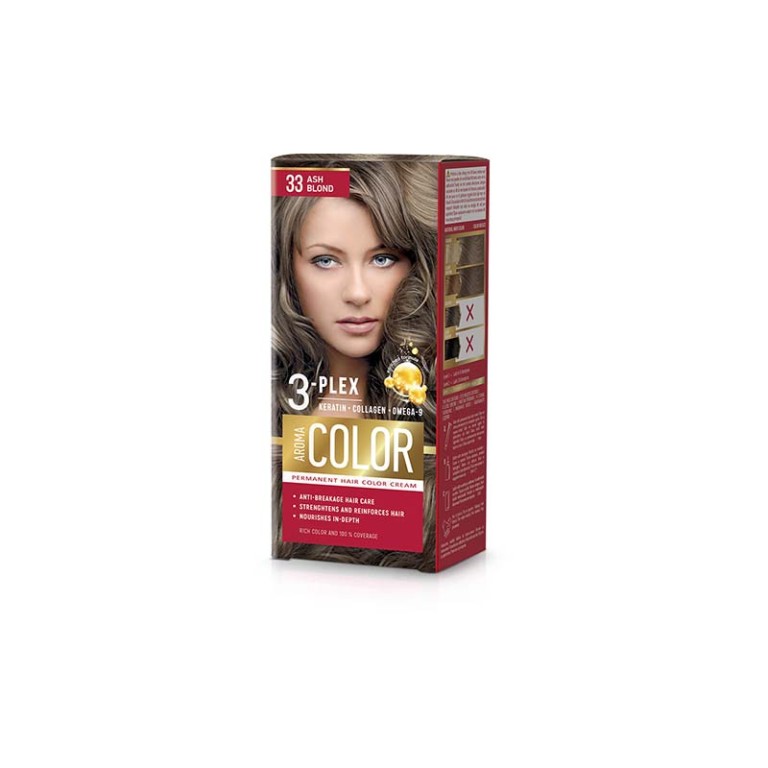 Tinte para el Cabello Rubio Cenizo 33 (45ml) AROMA COLOR - Imagen 1