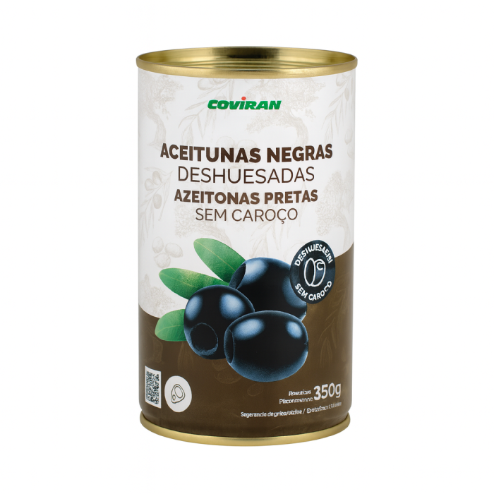Aceitunas Negras sin Hueso (350g) COVIRAN - Imagen 1