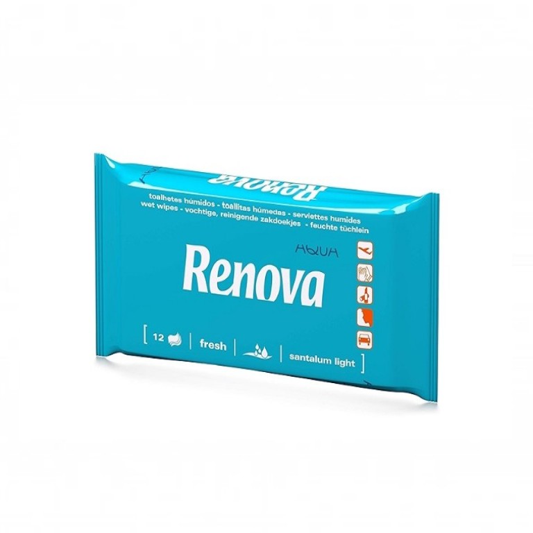 Toallas Húmedas Aqua Bolsa (12u) RENOVA - Imagen 1