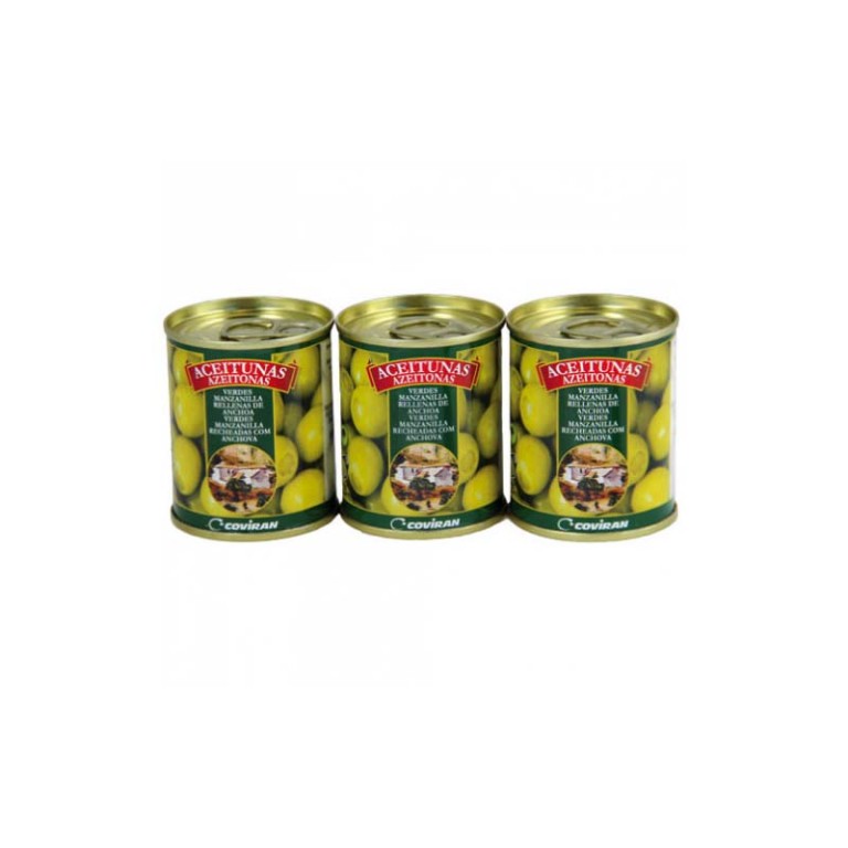 Aceitunas Rellenas con Anchoas (3u x 50g) COVIRAN - Imagen 1