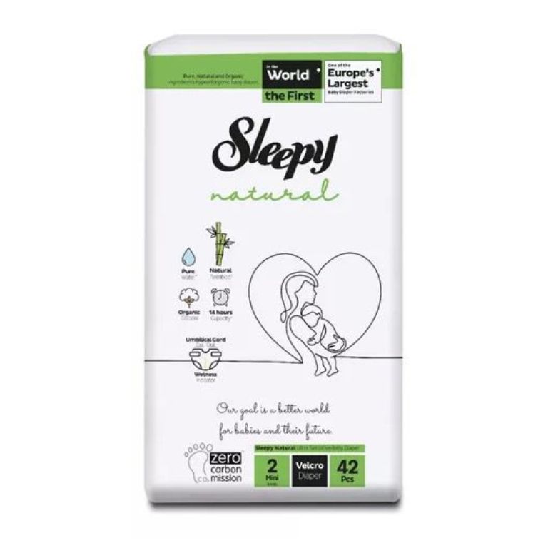 Pañal Sleepy Natural Organic Etapa 2 (42 Uds) - Imagen 1