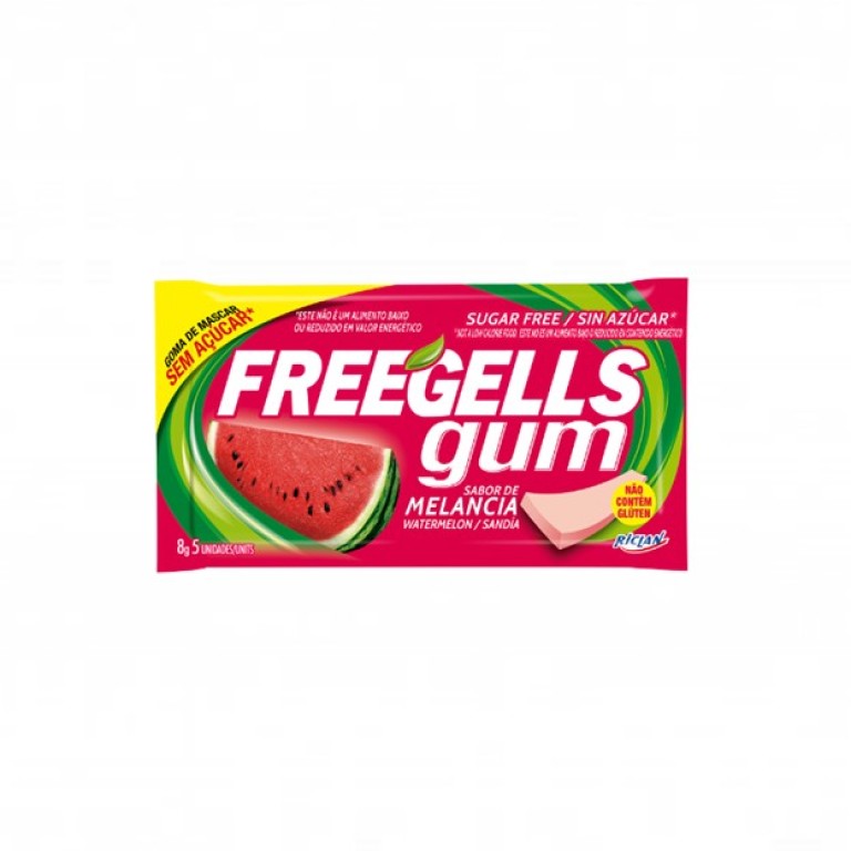 Chicle sin Azúcar Sabor Sandía Freegels Gum RICLAN - Imagen 1