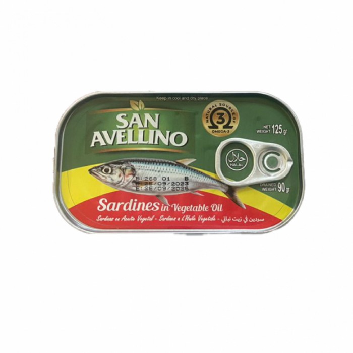 Sardinas en Aceite (125g) SAN AVELLINO - Imagen 1
