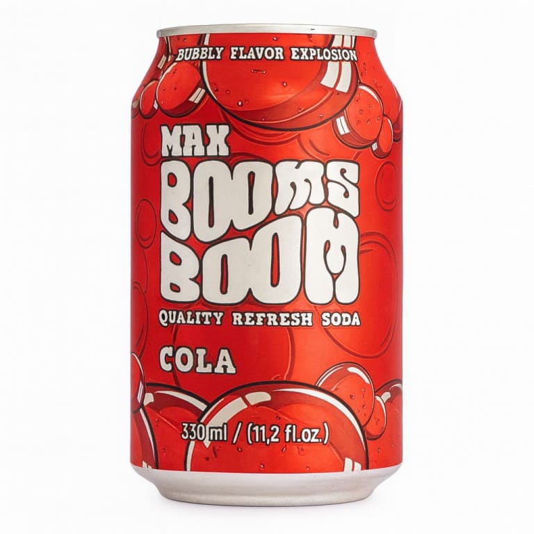 Refresco de Cola en Lata (33cl) MAX BOOMS BOOM - Imagen 1