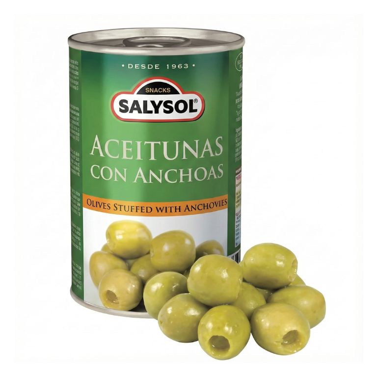 Lata Aceitunas Con Anchoa 50 gr (escurridos) Salysol - Imagen 1