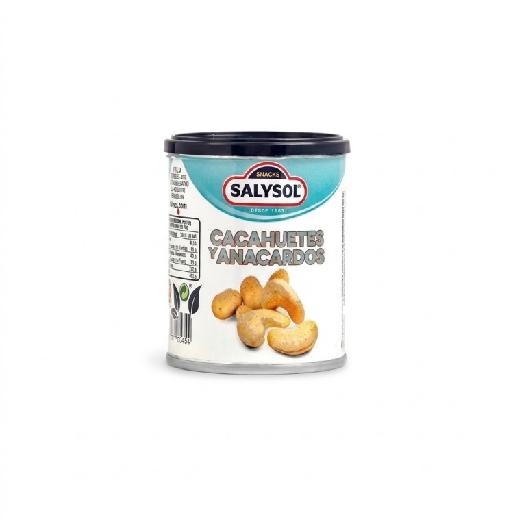 Lata de Anacardos y Cacahuetes (60g) SALYSOL - Imagen 1