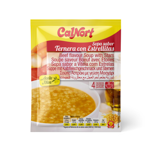 Sopa Sabor Ternera con Estrellitas (66g) CALNORT - Imagen 1