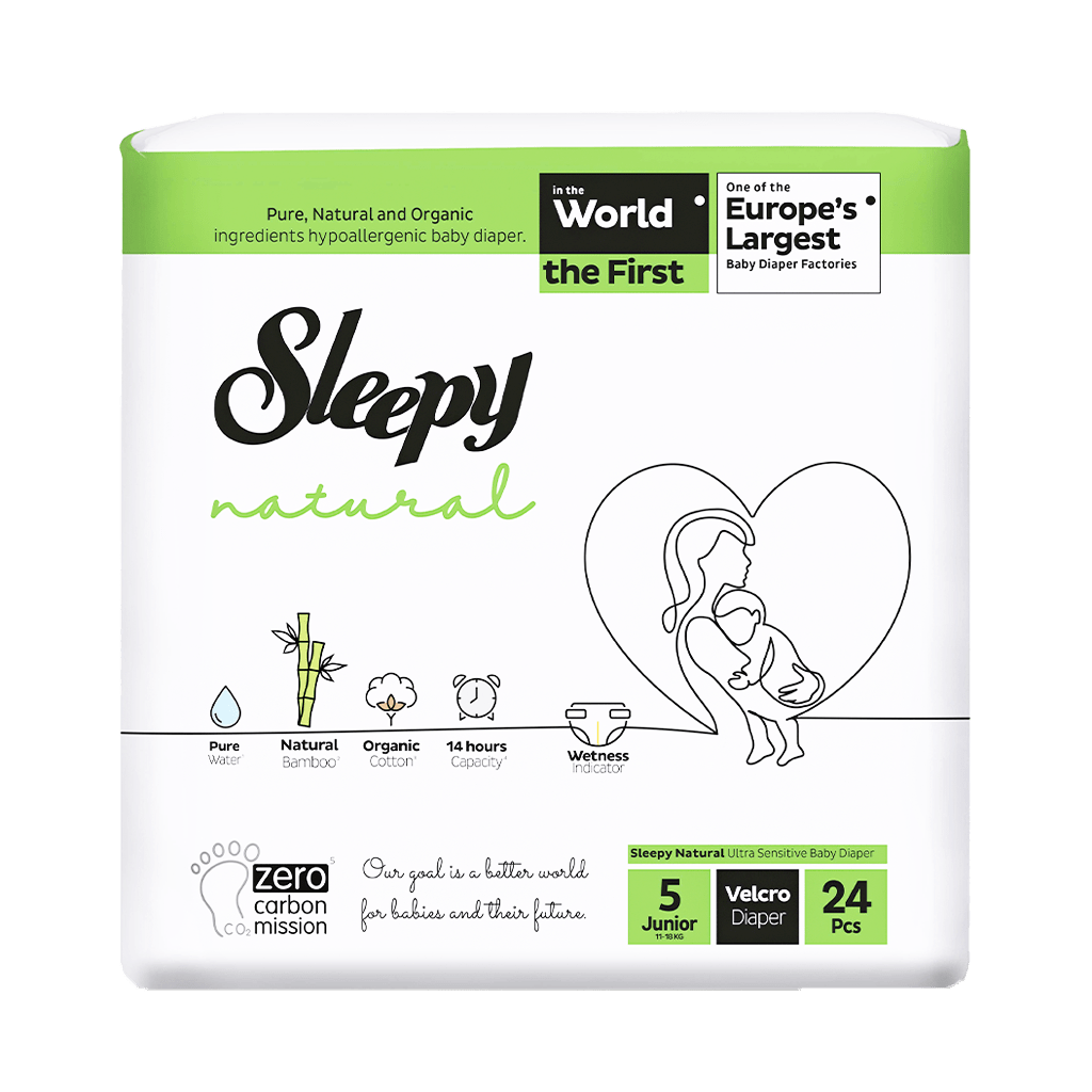 Pañal Sleepy Natural Organic Etapa 5 Junior (24 U) - Imagen 1
