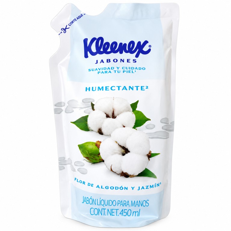 Jabón Líquido Flor de Algodón y Jazmín (450 ml) KLEENEX