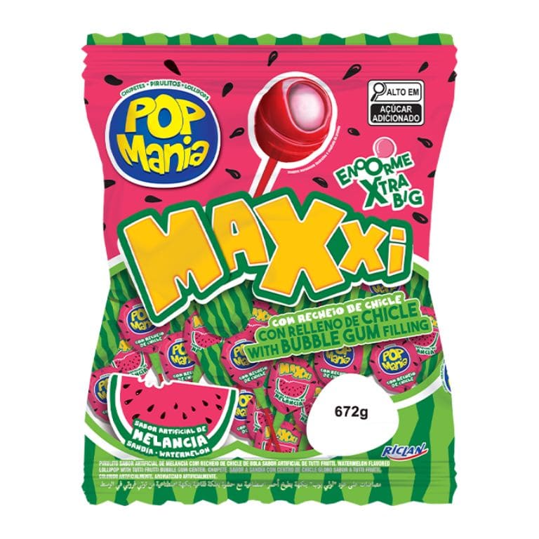 Chupete Sabor Sandía (24u x 28g) RICLAN - Imagen 1