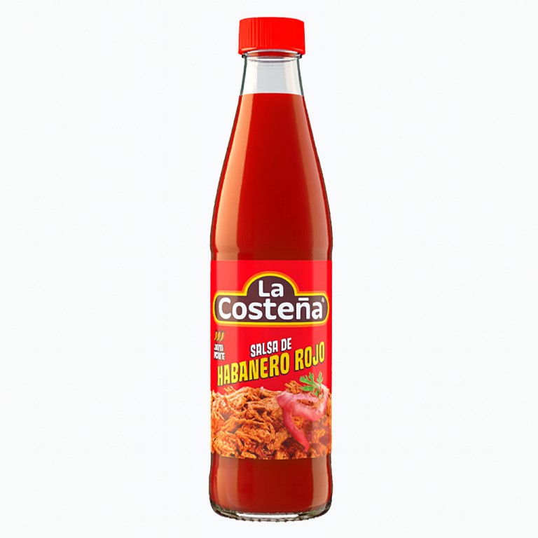 Salsa Chile Habanero Rojo en Botella (145ml) LA COSTEÑA - Imagen 1