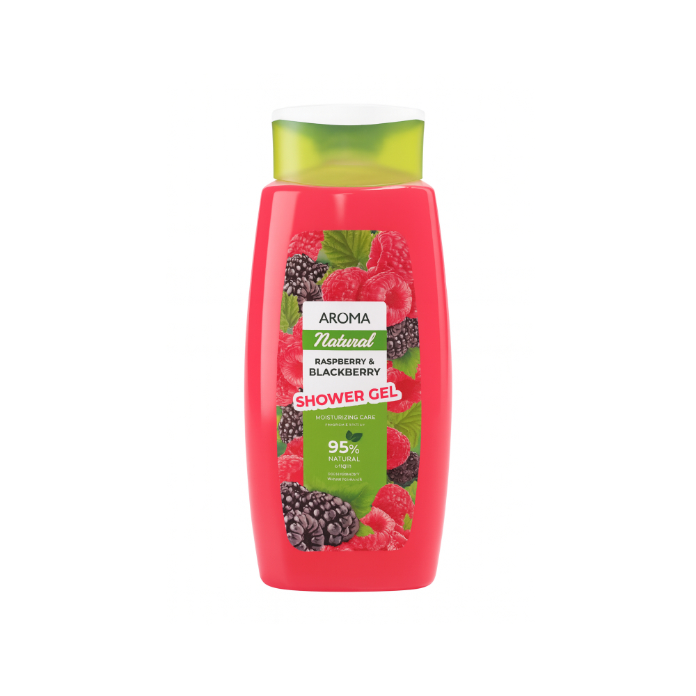 Gel de baño de frambuesa y mora Aroma Natural 400 ml - Imagen 1