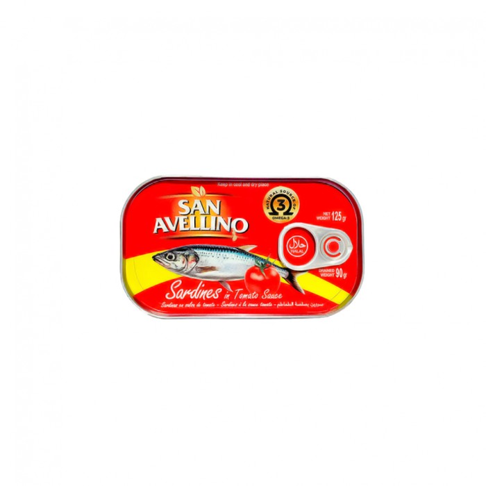 Sardinas en Tomate (125g) SAN AVELLINO - Imagen 1