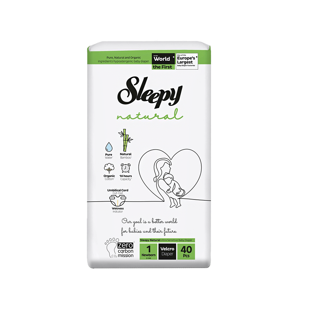 Pañal Sleepy Natural Organic Etapa 1 (40 Uds) - Imagen 1