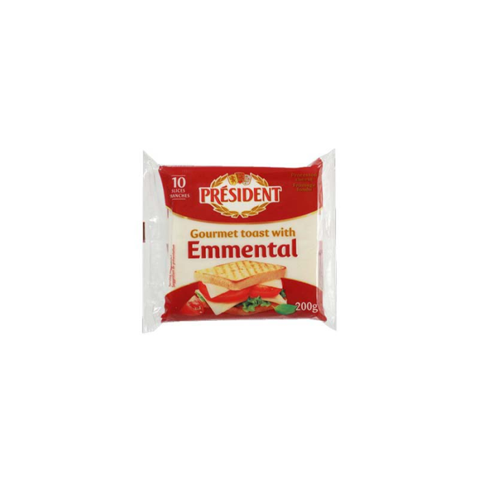 Queso Procesado Toast Sabor Emmental (200 gr) PRESIDENT - Imagen 1