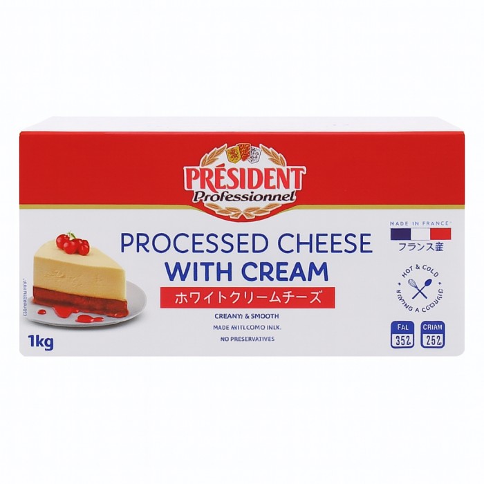 Queso Blanco Procesado 70% (1kg) PRESIDENT - Imagen 1