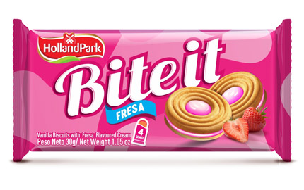 Galletas Bite It Fresa (30 gr) HOLLANDPARK - Imagen 1