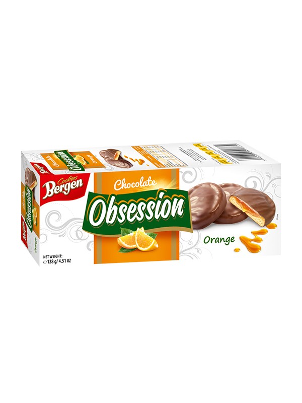 GALLETAS OBSESION CON NARANJA 128 G BERGEN - Imagen 1