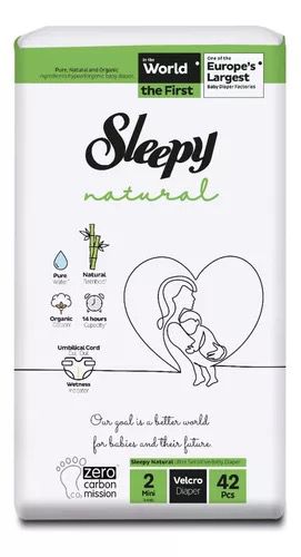 Pañal Sleepy Natural Organic Etapa 2 (42 Uds) - Imagen 1
