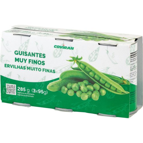 Guisantes Covirán Pack-3 (3×95 g) - Imagen 1