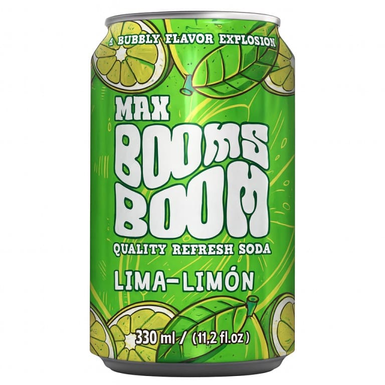 Refresco de Lima-Limón en Lata (33cl) MAX BOOMS BOOM - Imagen 1