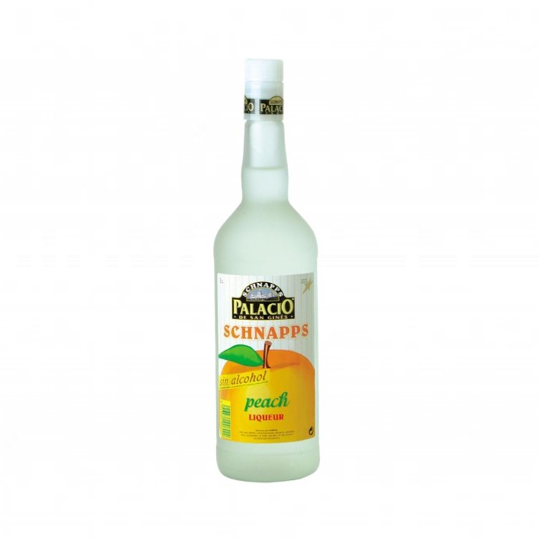 Schnapps de Melocotón Sin Alcohol (1000ml) PALACIO DE SAN GINÉS - Imagen 1