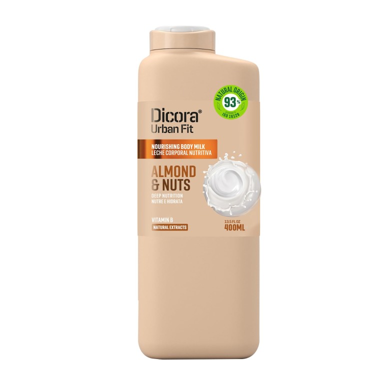 Crema Hidratante Body Milk Almendras-Nueces con Vitamina B (400ml) DICORA UF - Imagen 1