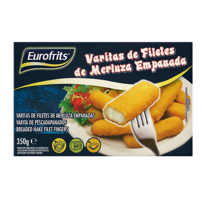 Varita de Filete de Merluza (350g) EUROFRITS - Imagen 1