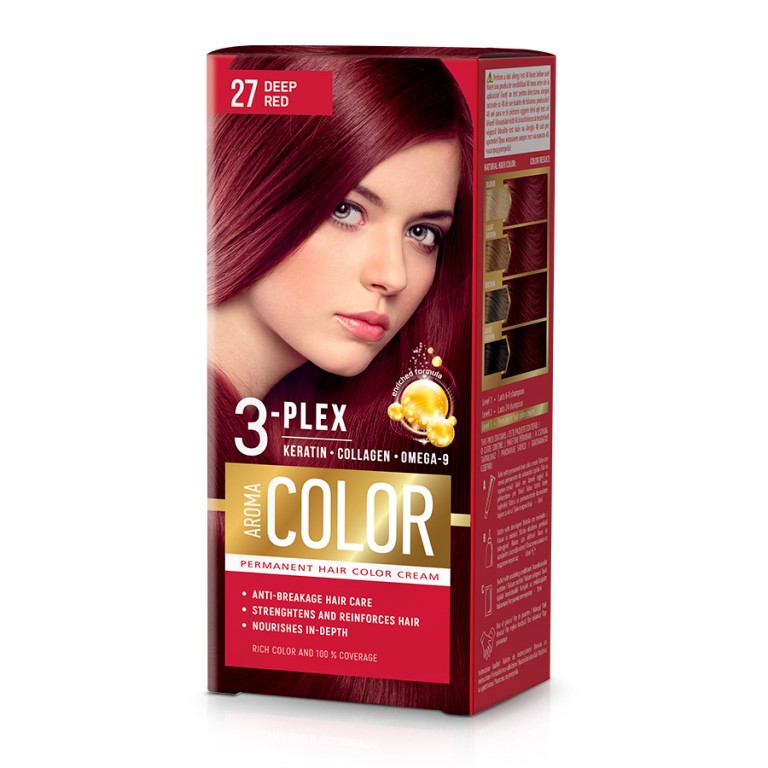Tinte para el Cabello Rojo Profundo 27 (45ml) AROMA COLOR - Imagen 1