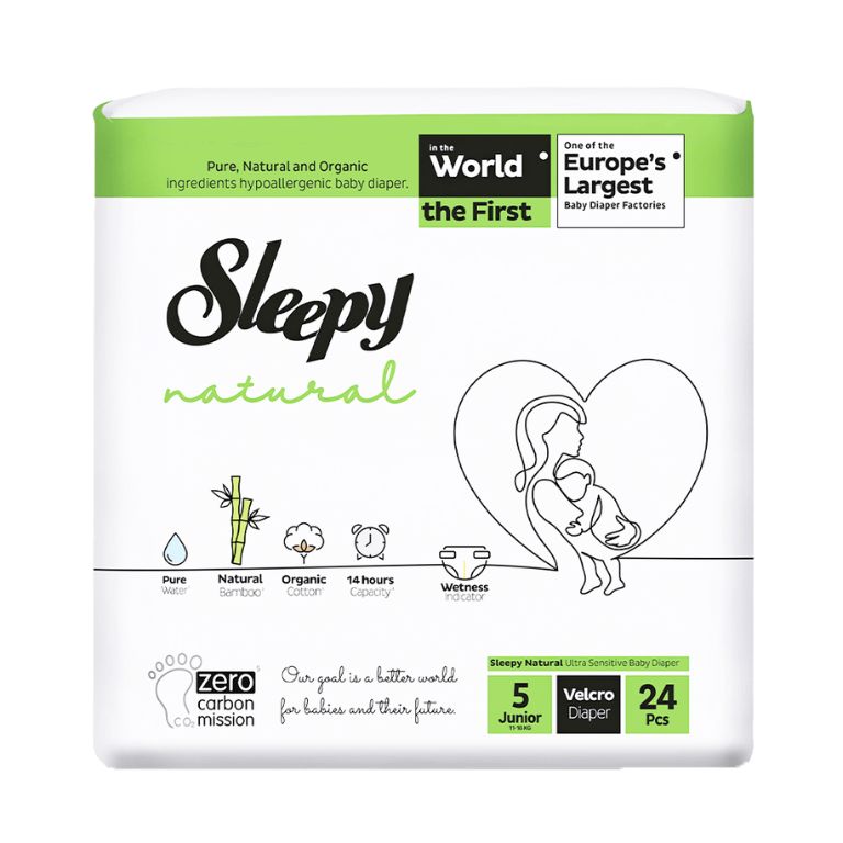 Pañal para Bebe Etapa 5 Junior (24 U) SLEEPY NATURAL - Imagen 1
