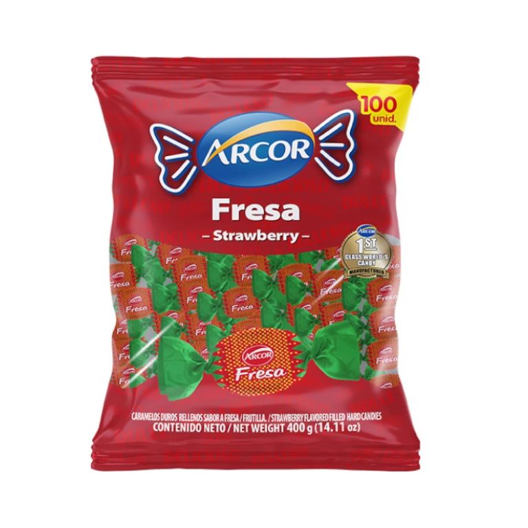 Caramelo Fresa Bolsa 400G Arcor - Imagen 1