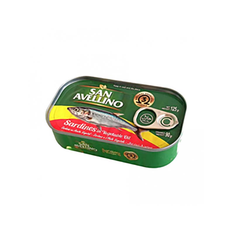Sardinas en Aceite Vegetal (125 g) SAN AVELLINO - Imagen 1