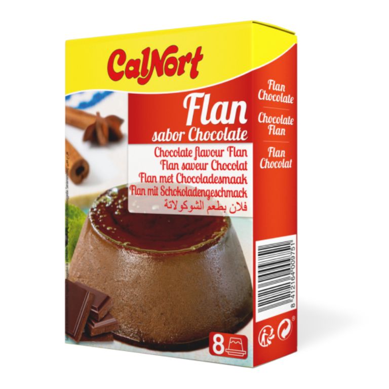 Flan Sabor Chocolate Display (2x65g) CALNORT - Imagen 1