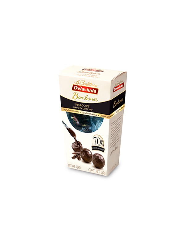 Bombones Chocolate Negro (150g) DELAVIUDA - Imagen 1