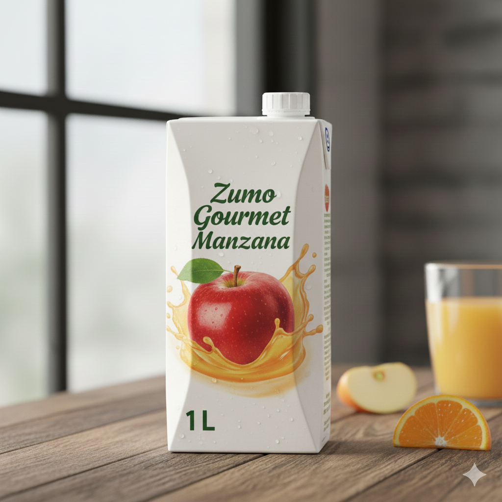 Zumo Gourmet Manzana .Brick 1L - Imagen 1