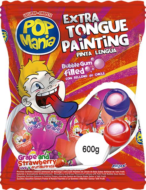 Pinta Lenguas Frutas Surtidas Pop Mania (48u x 14g) RICLAN - Imagen 1