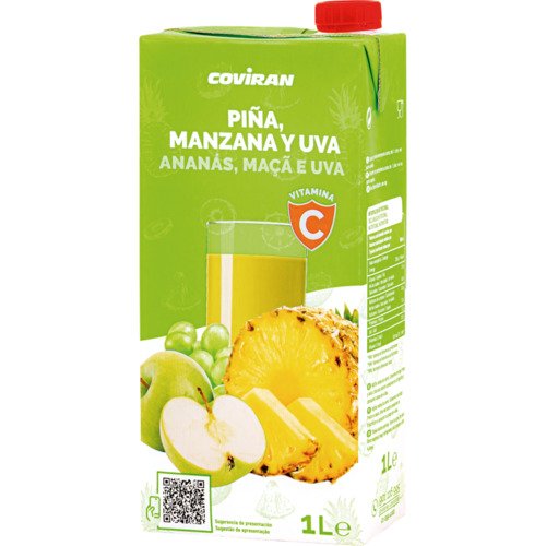 Zumo Piña/Manzana/Uva (1L) COVIRAN - Imagen 1