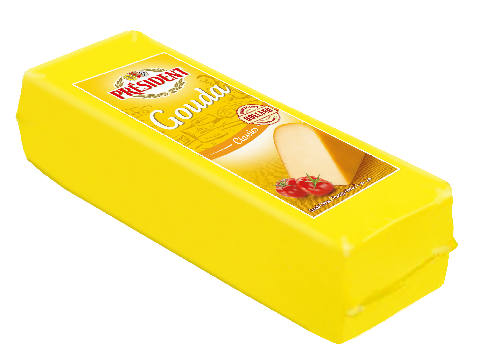 QUESO GOUDA BARRA PRESIDENT 3 KG APROX