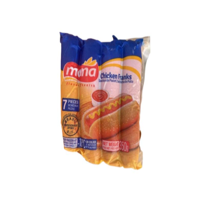 Salchicha Congelada de Pollo (350 gr) MANA - Imagen 1